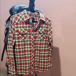 Red and White Plaid Shirt